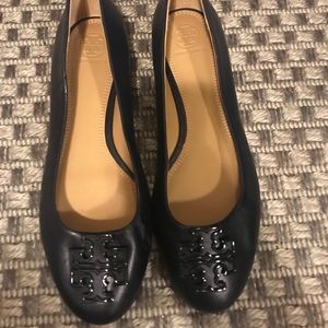 Tory Burch Flats Size 8 Navy Blue